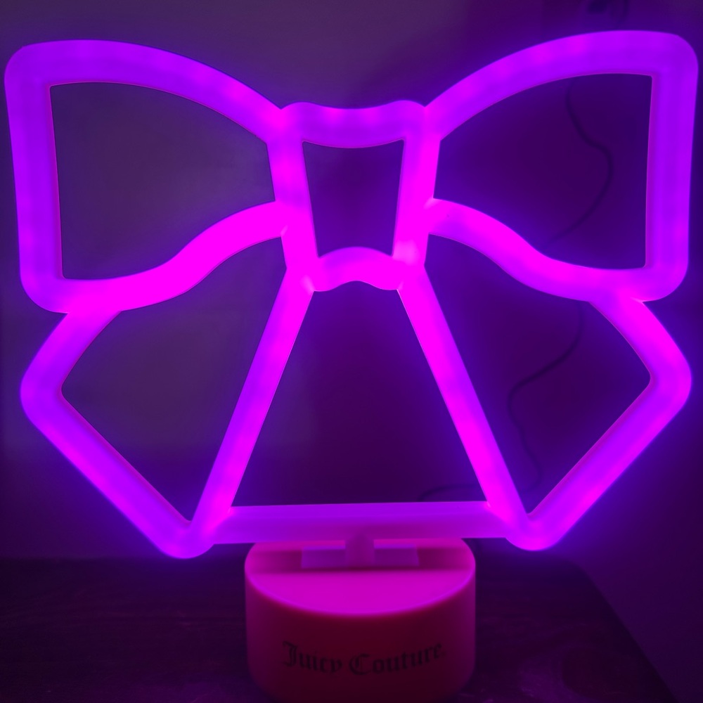 Juicy Couture Rare Neon Pink Bow LED Light NIB